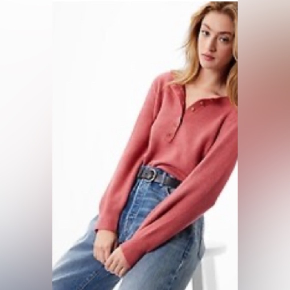 Gap Forever Cozy Henley Sweater